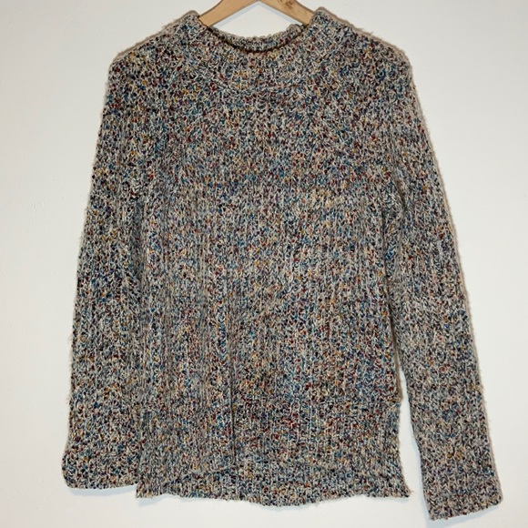 Hem & Thread Sweaters - Hem & Thread Chunky Knit Sweater Size Small Multicolor Rainbow Wool Blend